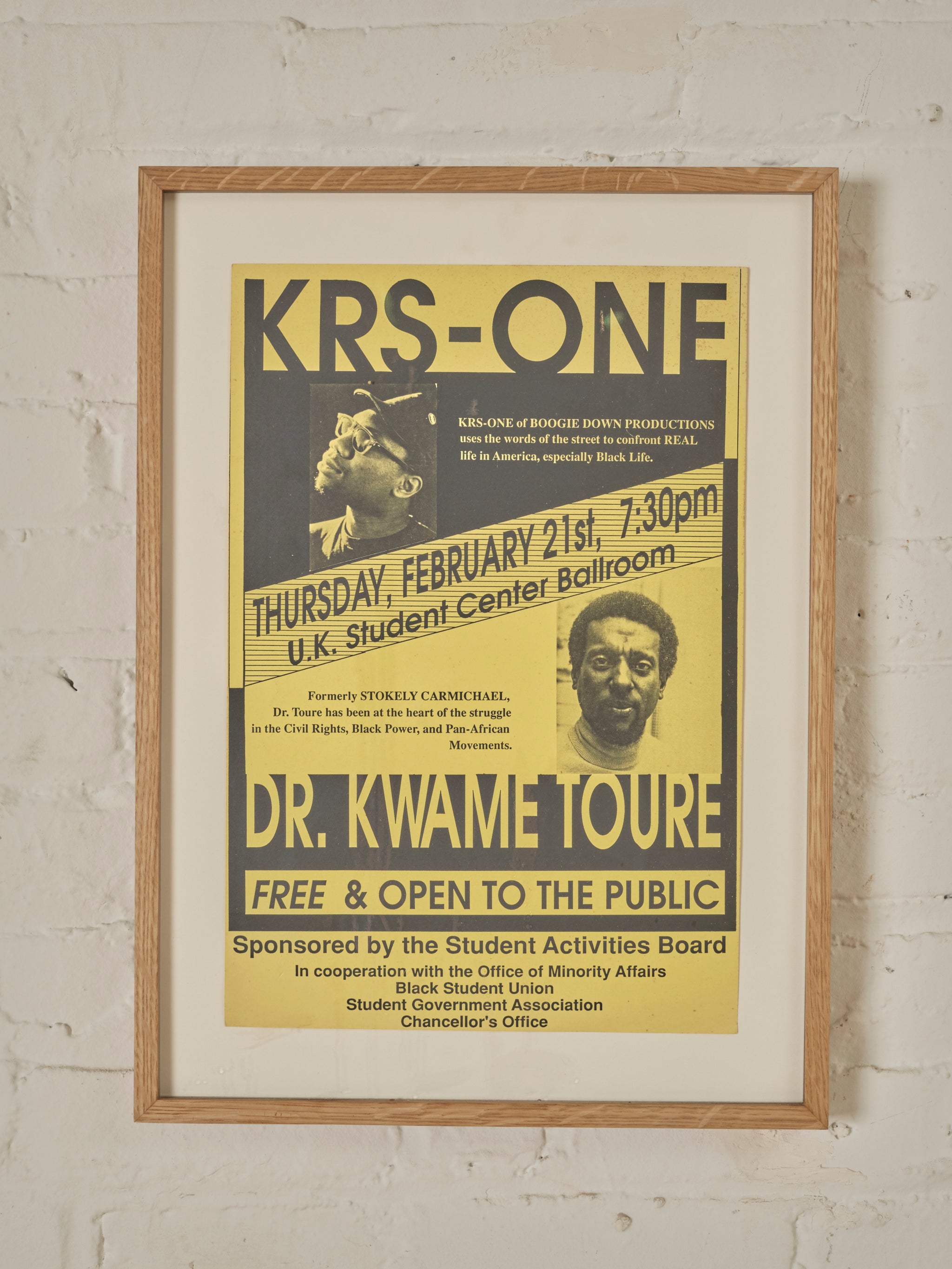 KRS - ONE AND DR. KWAME TURE EVENT POSTER – Somerset House