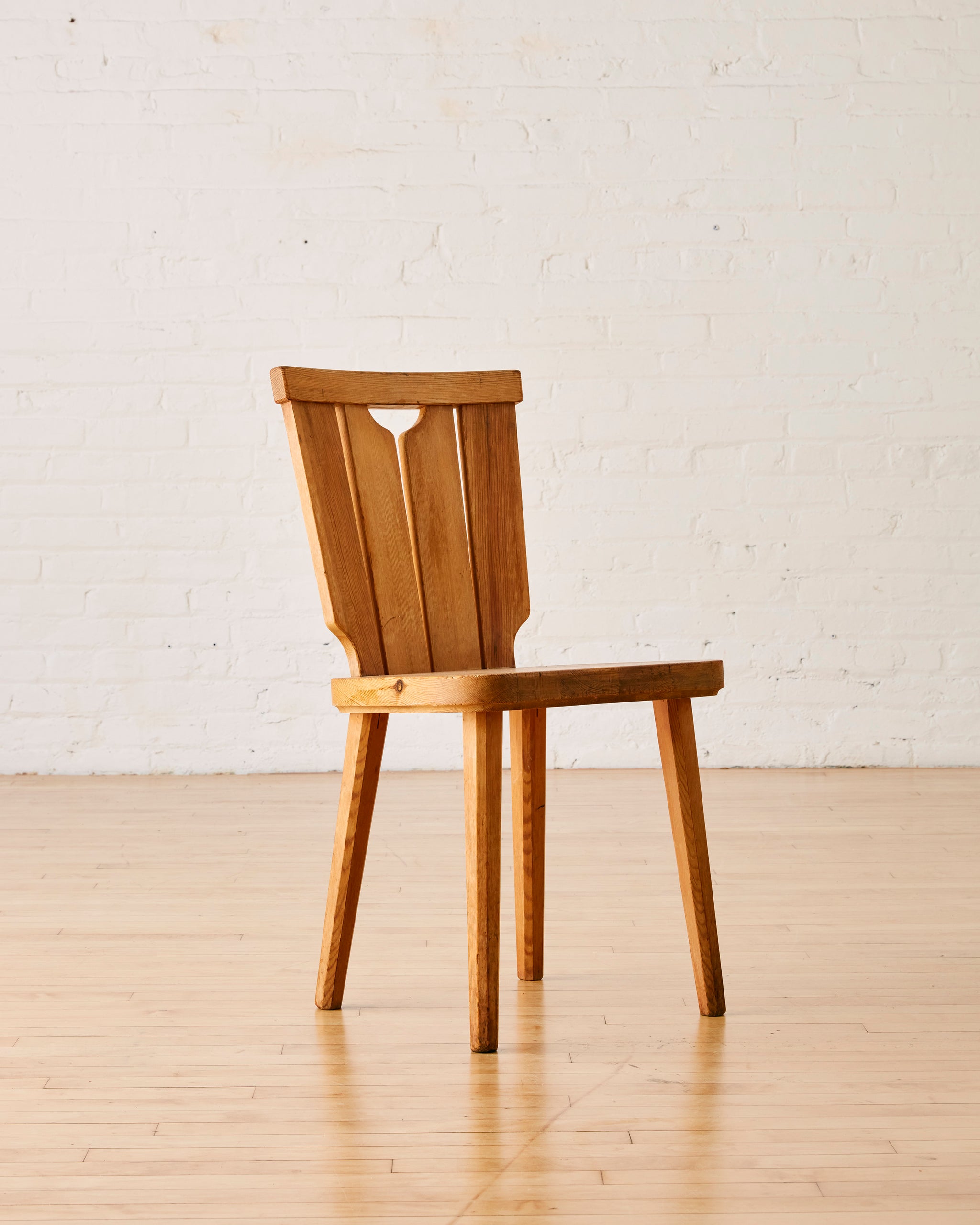 SET OF SEVEN SWEDISH PINE DINING CHAIRS BY GORAN MALMVALL C.1960