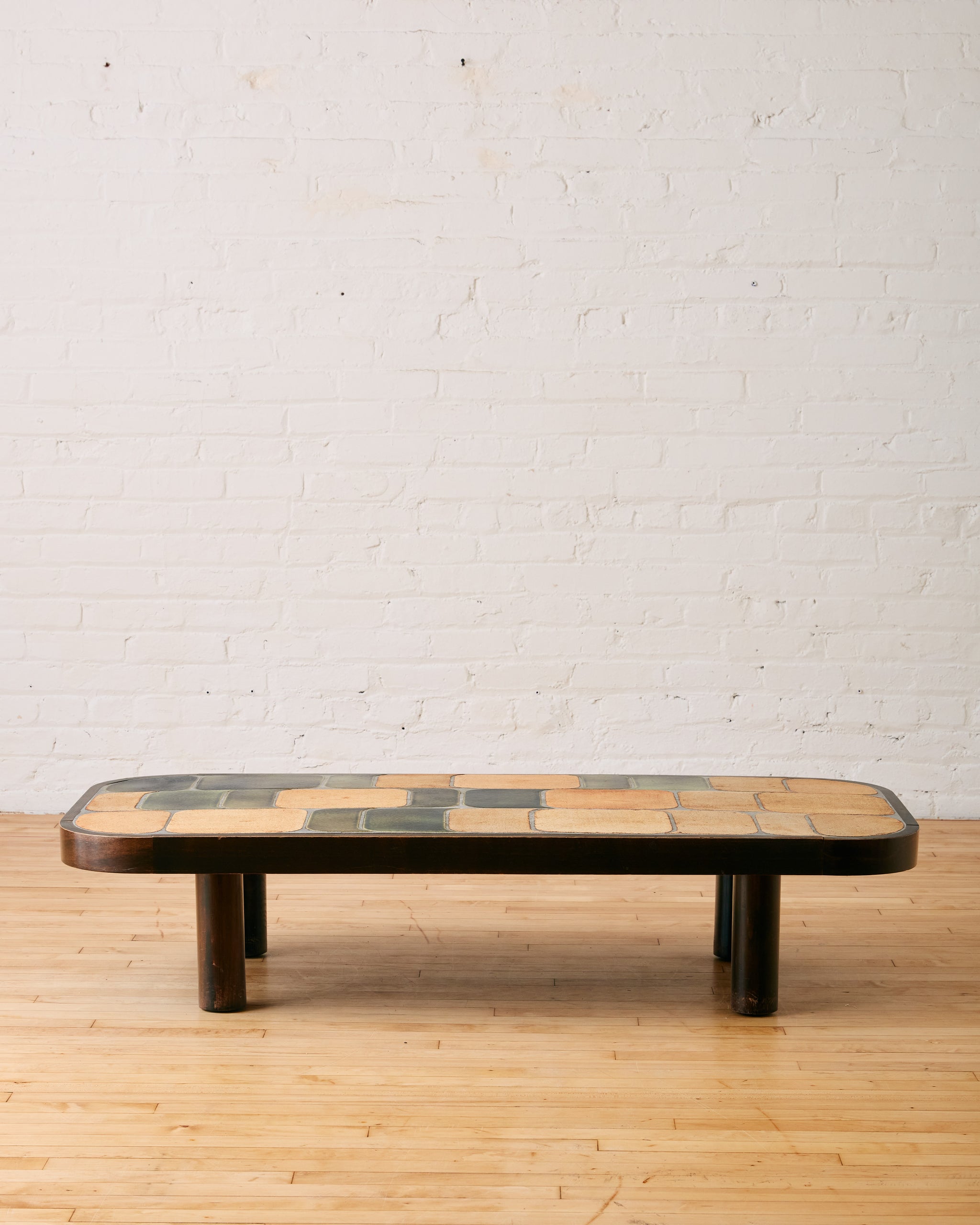 SHOGUN' CERAMIC TILE TOP COFFEE TABLE BY ROGER CAPRON C. 1960