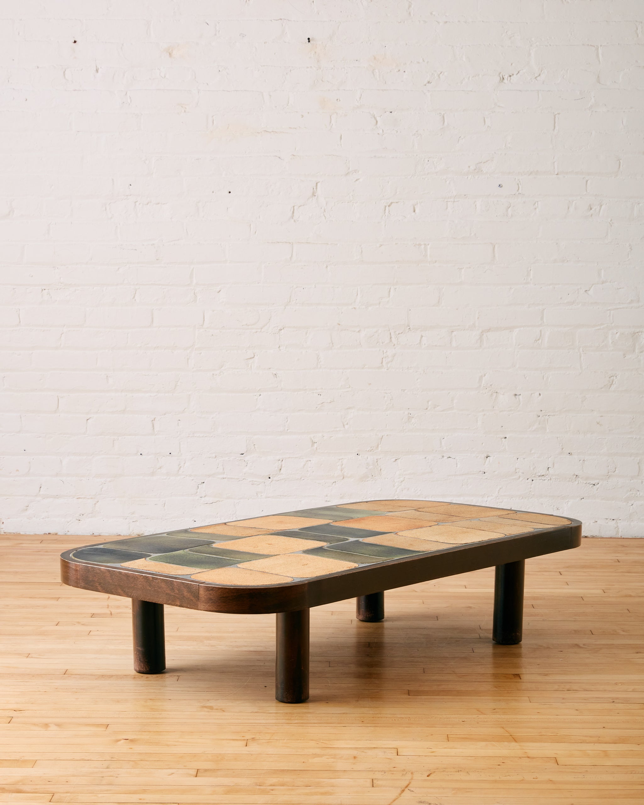 SHOGUN' CERAMIC TILE TOP COFFEE TABLE BY ROGER CAPRON C. 1960