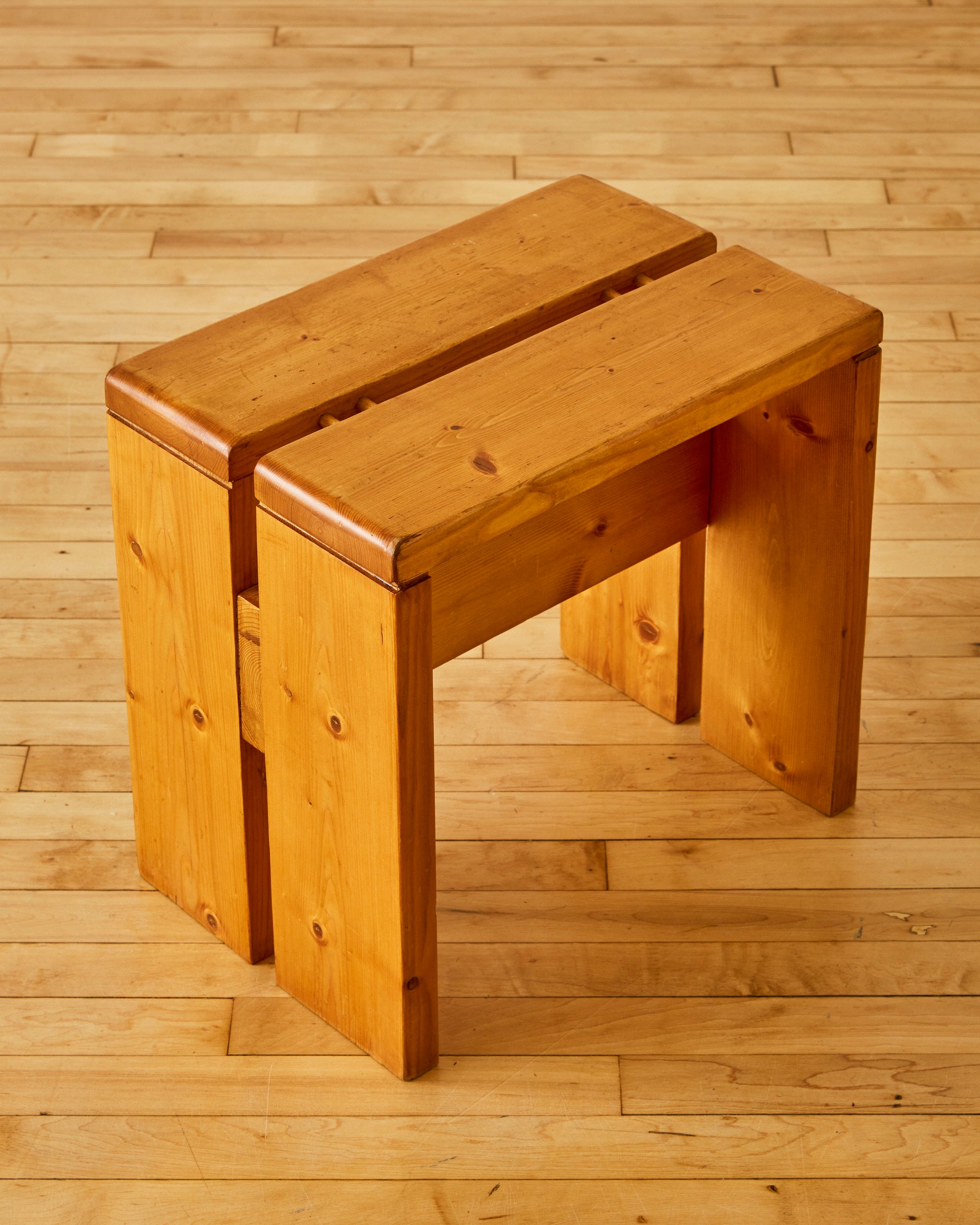 SOLID PINE STOOL BY CHARLOTTE PERRIAND FOR LES ARCS – Somerset House